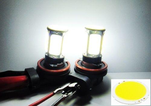 2x 9145 9140 h10 high power cob led 18w bulb drl fog daytime running light white