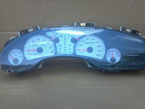 04 05 pontiac bonneville gxp 160mph gauges instrument cluster silver face 