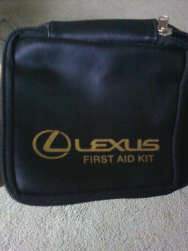 Vintage lexus 1st aid kit bag with gold lettering and logo.bag only.no supplies.