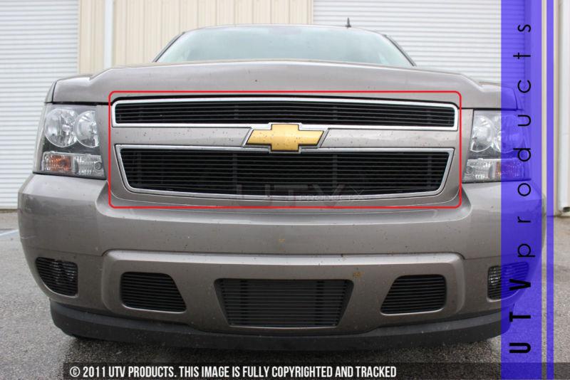 2007 - 2013 chevy suburban 2pc. upper black billet grille kit chevrolet 