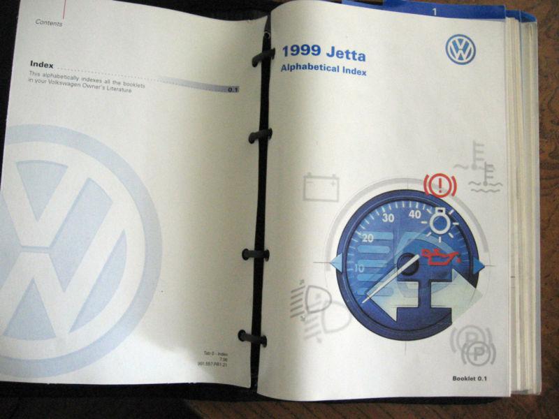 1999 vw jetta owner's manual with black case