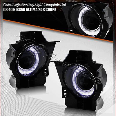 2008-2010 nissan altima coupe angel eye halo projector fog light lamps full kit