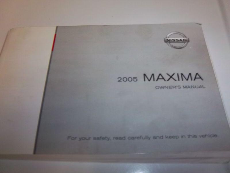 2005 nissan maxima owners manual