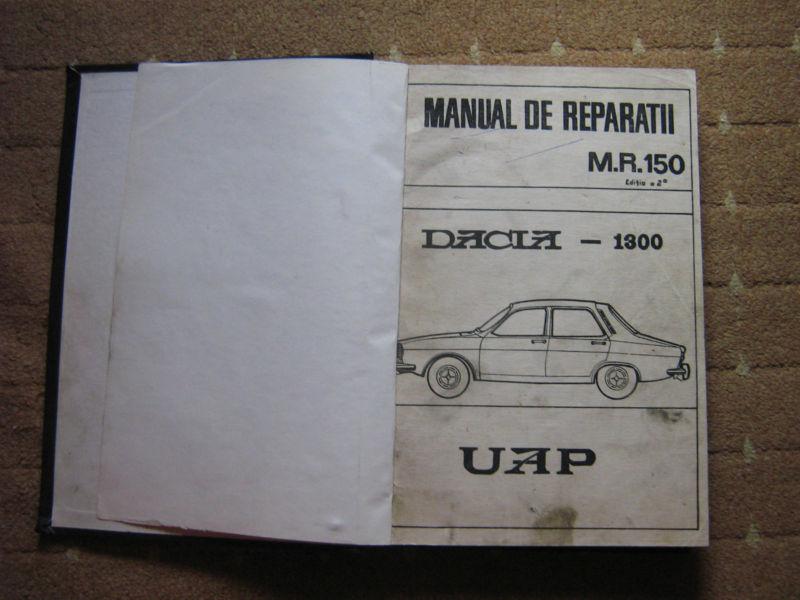 Romania vintage manual book repair dacia renault 1300 auto automobilia