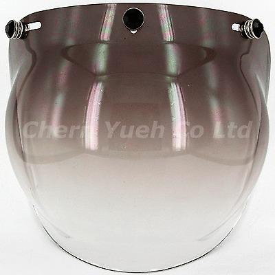 Uv gradation smoke bubble shield visor & black dot snaps for helmet fulmer bell 