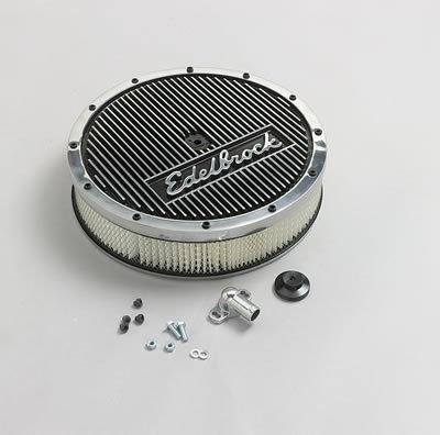 Edelbrock elite series air cleaner 14" dia round white paper element 4221