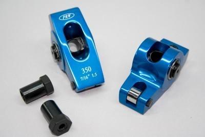 Prw sbc chevy 55-86 262-400 aluminum roller rocker arms 1.65 x 3/8 self aligning