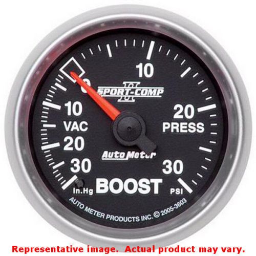 Auto meter 3603 sport-comp ii series brushed aluminum 2-1/16&#034; (52.4mm) range: 3