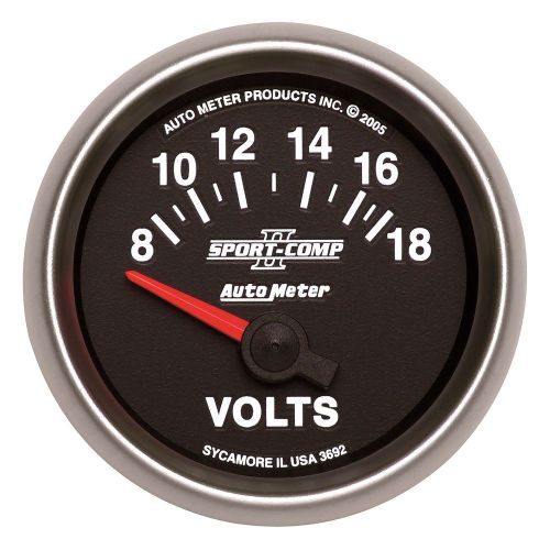 Auto meter 3692 sport-comp ii; electric voltmeter gauge