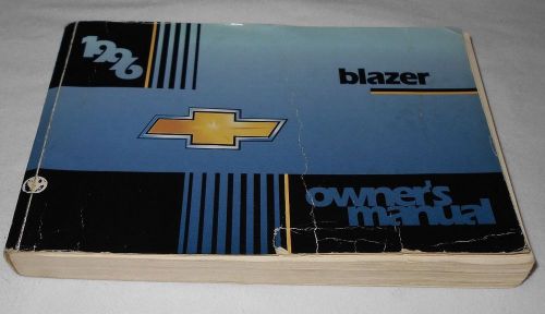 1996 chevrolet blazer owner&#039;s manual.  / good used condition  /  free s