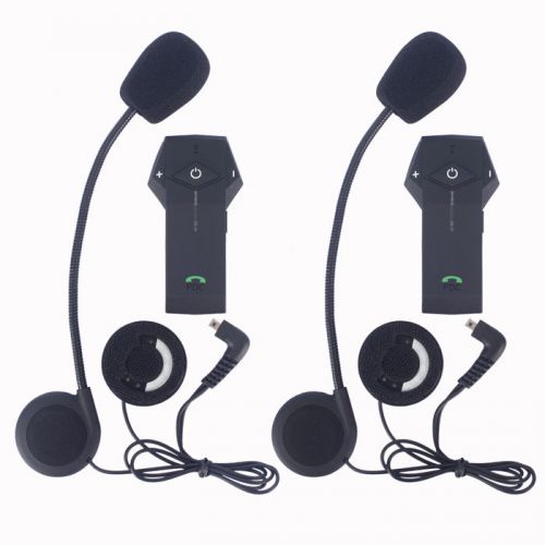 2x colo motorcycle helmet intercom bluetooth interphone headset handsfree nfc+fm