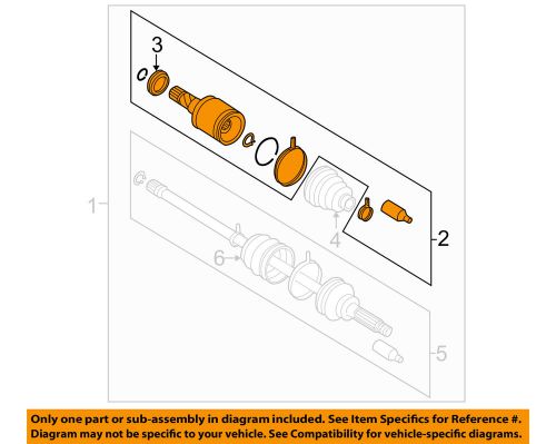 Subaru oem 2004 impreza drive axles-rear-inner joint assembly 28492fe031