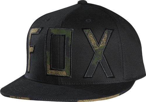 Fox racing mens black carnage camo 210 fitted hat