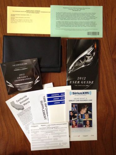 2012 chrysler 200 owner&#039;s manual user guide set with factory case and dvd