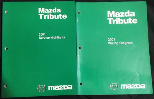 2001 mazda tribute factory oem service repair shop manual set