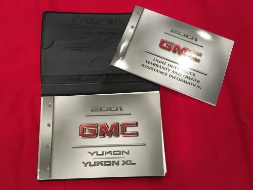 Gmc yukon xl 2001 01 owners manuals book nice set with case