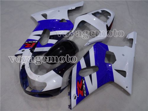 White blue injection mold fairing for suzuki gsxr 600 750 2001-2003 k1 abs c#02