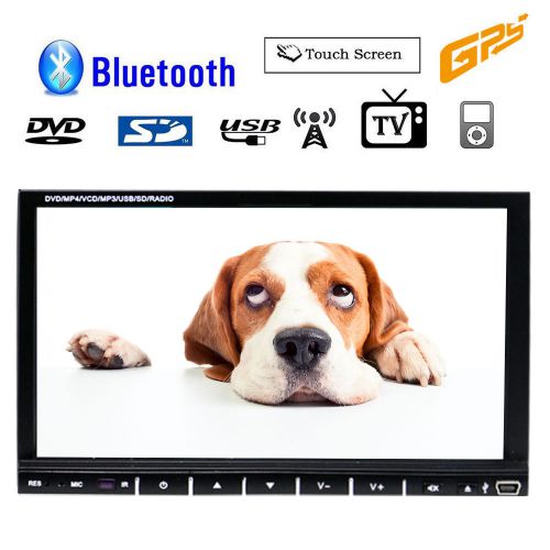 7&#034; detachable 2 din car stereo wince dvd player no gps ipod bluetooth audio+tv