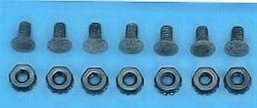 '55-'56 chevrolet  grille rivet nut & bolt set  black 