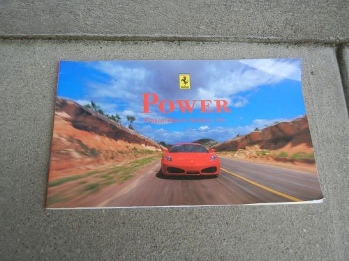 Ferrari pre owned car &#034; power booklet &#034;