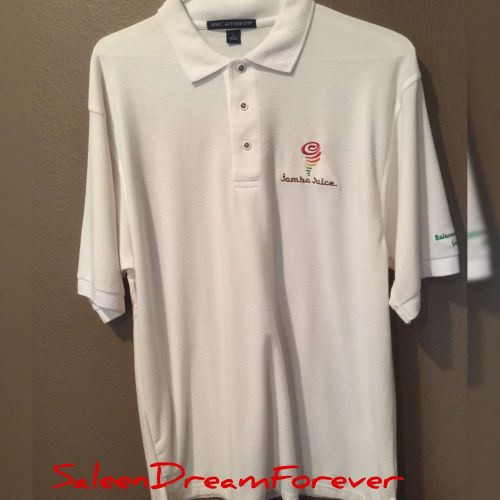 Jamba juice smoothie health foods beverages men&#039;s polo embroidered shirt