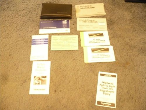 2004 dodge caravan owners manual set no reserve!!!!! free shipping!!!!!!