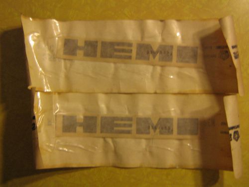 Two ( 2 ) nos mopar - 1971?? road runner / gtx - &#034;hemi decals&#034; - 426 hemi - oem