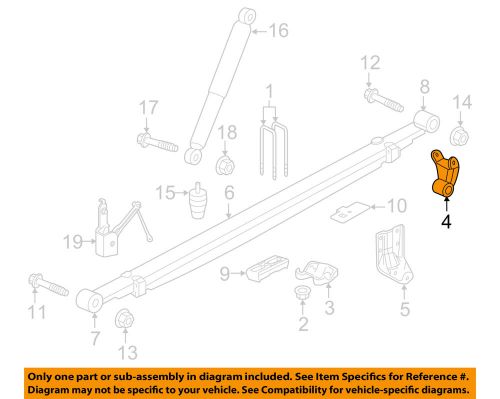 Gm oem rear suspension-shackle 20916405