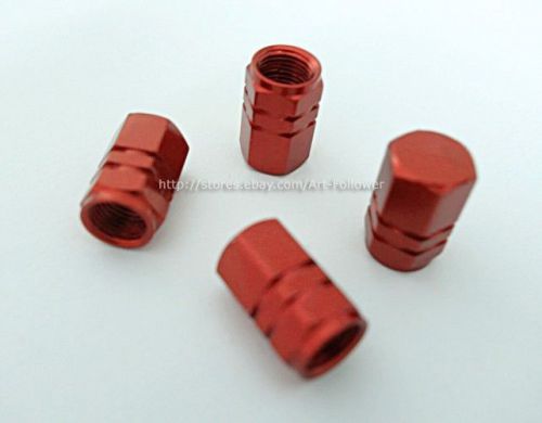 1set tire wheel rims stem red air valve caps tyre cover car truck screw caps