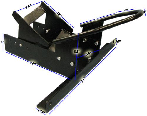 Motorcycle wheel chock self locking bike stand chocks made by motobrackets