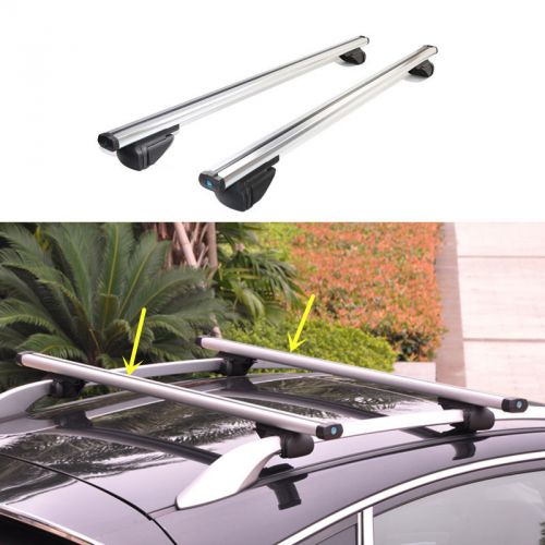 2pcs silvery aluminum alloy cross bar roof cargo luggage rack for cadillac srx