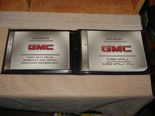 2001 gmc denali denali xl owners manual set original glovebox books