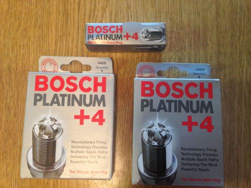 Bosch platinum +4 spark plugs, set of 8, plus1 extra (total of 9), part#: 4459