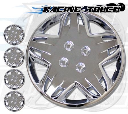 4pcs set 14&#034; inches metallic chrome hubcaps wheel cover rim skin hub cap #509