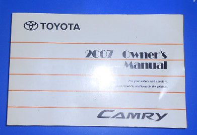 2007 toyota camry owners manual used in good shape