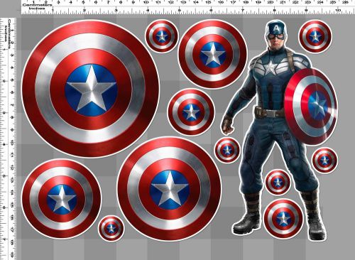 1 set captain america super hero decal sticker printed die-cut vinyl out door