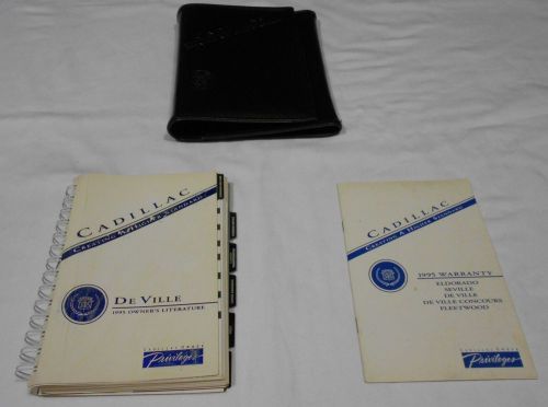 1995 cadillac deville owner manual 3/pc.set &amp; black cadillac premium binder case