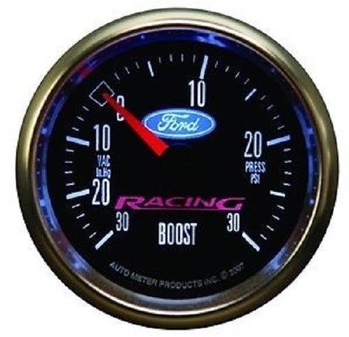 Ford racing auto meter boost vaccum pressure gauge m-11622-bfse 880074