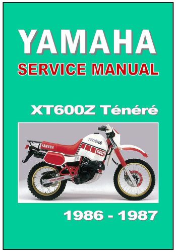 Yamaha workshop manual xt600 tenere xt600z 1986 &amp; 1987 service &amp; repair