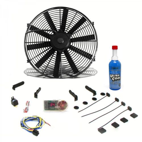 Zirgo super cool pack 1149 fcfm 10&#034; fan, adj. digital temp switch, harness