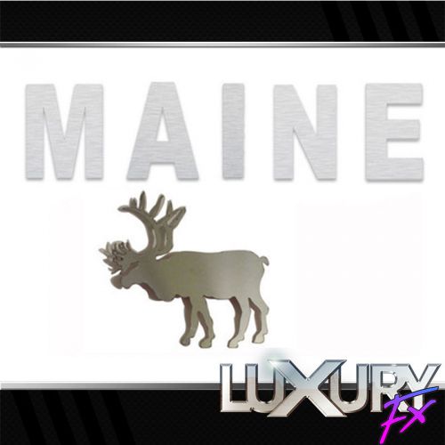 6pc. luxury fx stainless steel maine &amp; elk emblem