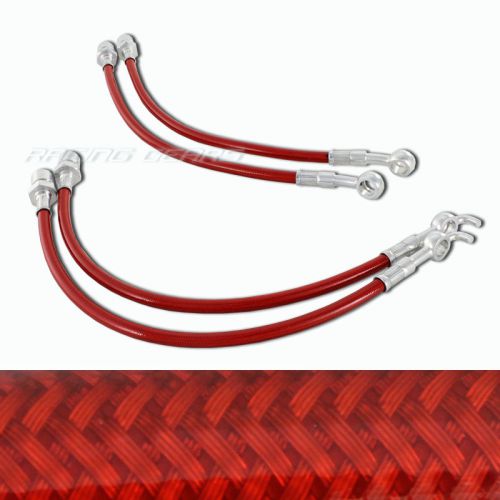 For 01-05 lexus is300 altezza x10 red front rear stainless steel brake lines