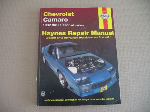 Chevrolet camaro 1982-192 automotive haynes repair manual