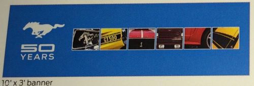 New ford mustang 50th anniversary banner! dealer only very rare 10 foot by 3 ft.