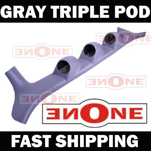 92-97 ford f250 f350 gray triple gauge a pillar pod abs plastic pod-001-gray