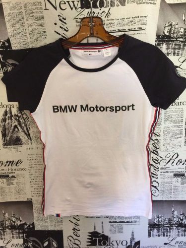 Bmw genuine &#034;powered by m&#034; m3 series motorsport white t-shirt men white s small