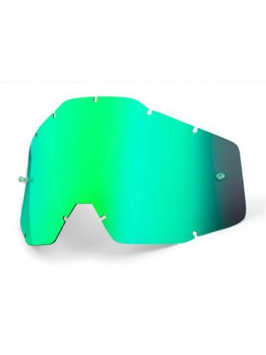 100% accuri junior replacement goggle lens mirror green - smoke anti-fog