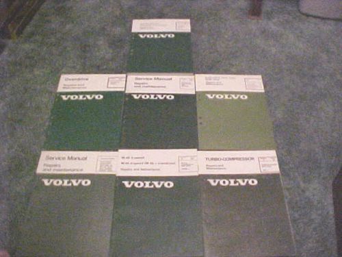 Lot of 7 volvo automobile service manuals ca 1976-1981 various engine tranny etc