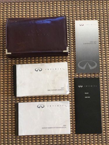 90 1990 infiniti q45 owners owner&#039;s manual books set and case oem