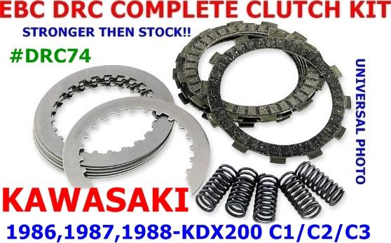 Ebc drc series clutch kit kawasaki 1986,1987,1988 kdx200 #drc74